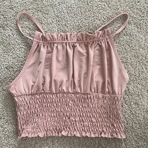 Urban outfitters, baby pink crop top.